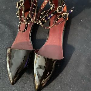 Marc by Marc jacobs stuffed black patent flats
